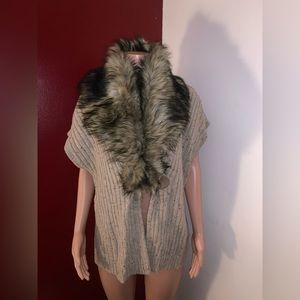 Women’s Ralph Lauren Faux Fur Sweater Vest